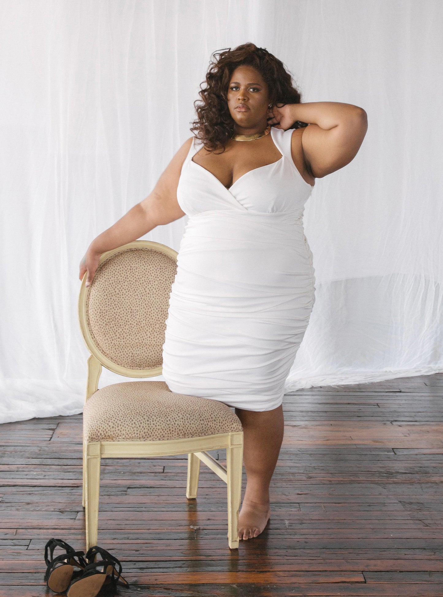 Ivory Multi-Paneled Dress